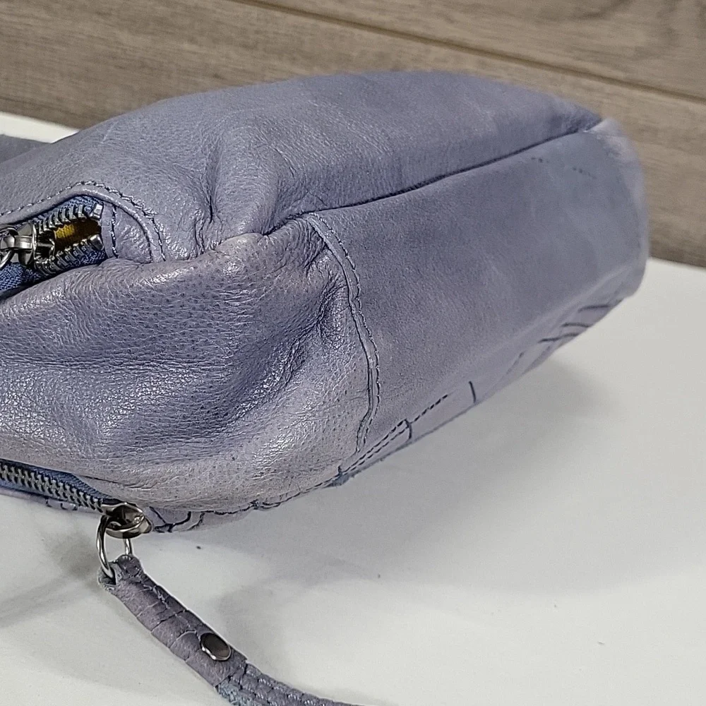 Liebeskind Berlin Light Blue Quilted Leather Crossbody Bag in Dusty Blue